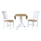 International Concepts 42 in. Dual Drop Leaf Table with 2 San Remo SplatBack chairs - 3 Piece Dining Set K02-42DP-C10-2 - alternate 3